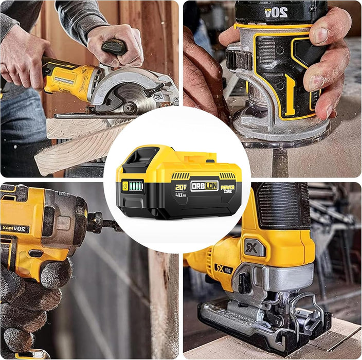 ORBLON 20V Battery, Lithium Ion, 4.0Ah(DC04A) (No adapter)