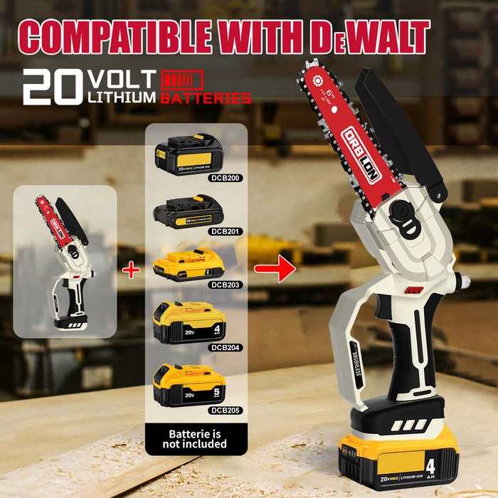 20-Volt Max XR Compact Cordless Chain Saw, Brushless Motor, 12-In