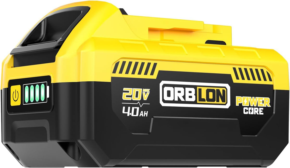 ORBLON 20V Battery, Lithium Ion, 4.0Ah(DC04A)