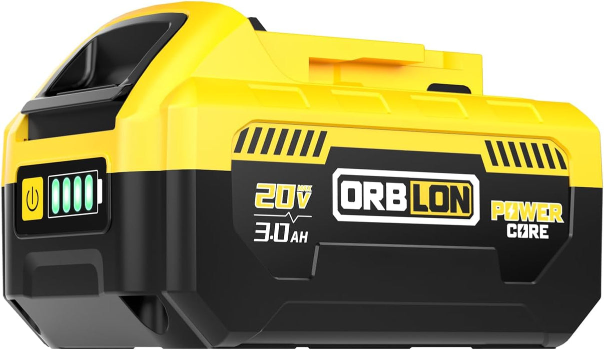 ORBLON 20V Battery, Lithium Ion, 3.0Ah(DC03A)